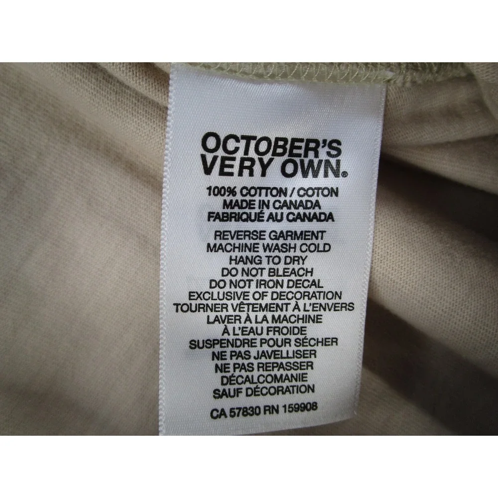 OVO Octobers Very Own Tan Skull Flame Sweatpants Mens Large Made in Canada